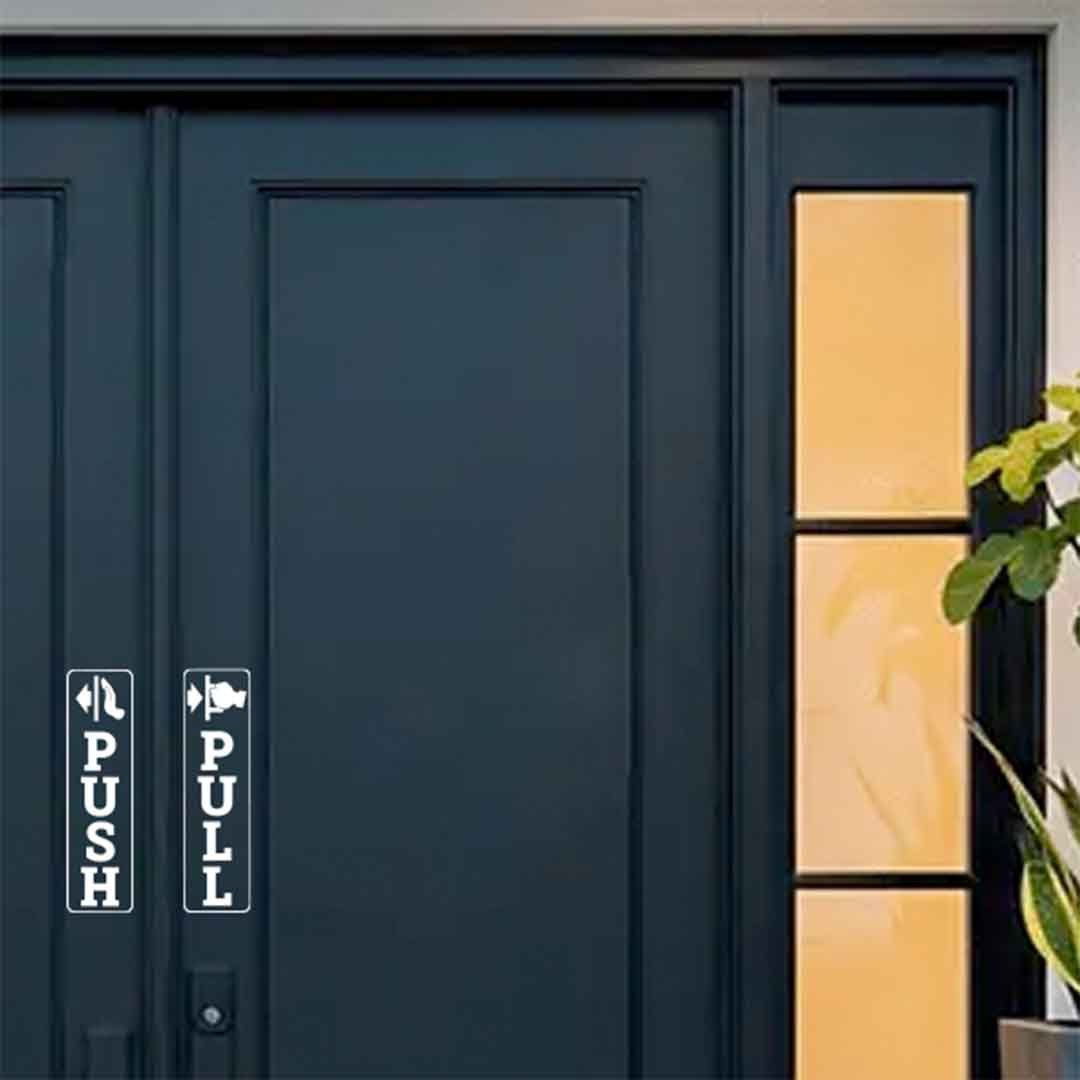 Push Pull Vinyl Sticker for Doors