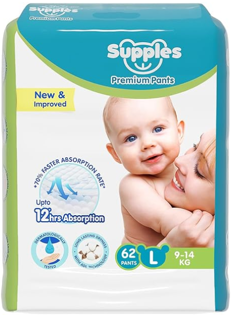Supples Diaper L size (62 pcs pack)