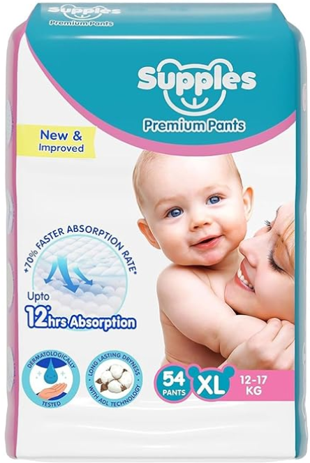 Supples Diaper XL size (54 pcs pack)