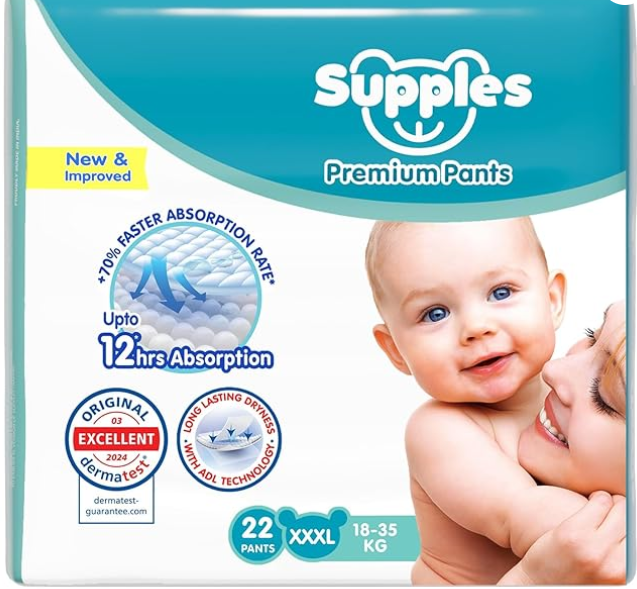 Supples Diaper XXXL size (22 pcs pack)